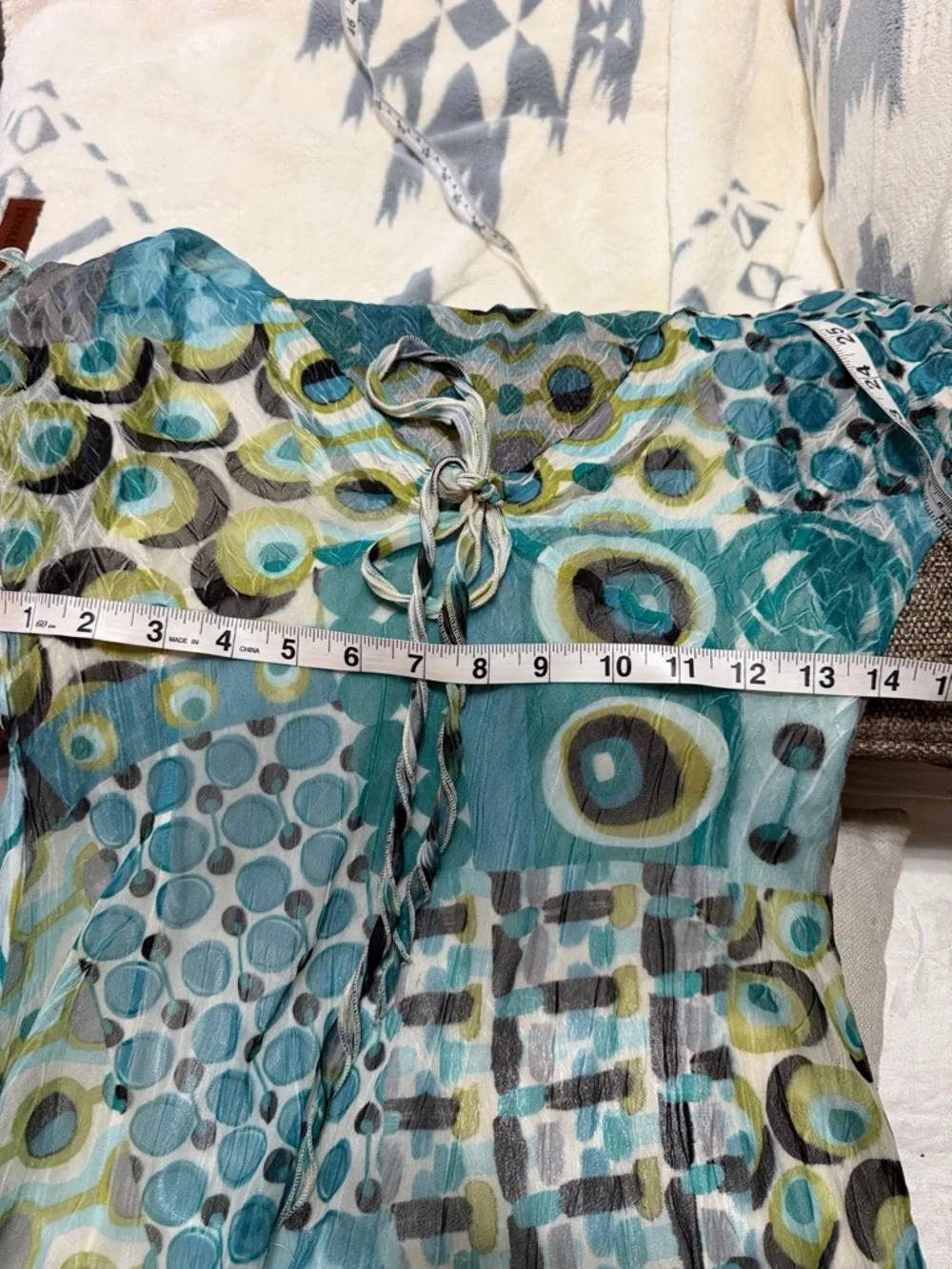 Gorgeous KOMAROV FLORAL CRINKLE MIDI FIT - Flared DRESS Women’s size Medium - Picture 10 of 12